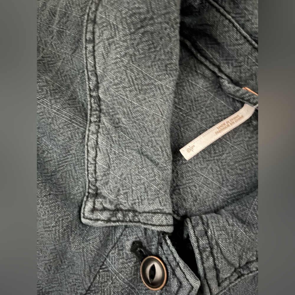 Free People Rainz Linen Blend Longline Maxi Duster Jacket In Atlantic Wash Blue - Picture 8 of 11